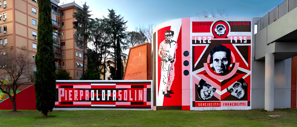 Murale dedicato a Pier Paolo Pasolini alla Metro B Santa Maria del Soccorso